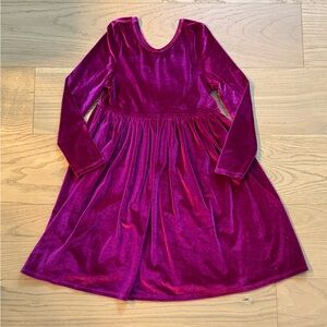 Pink Chicken Girls Velour Steph Dress -Berry
